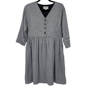 Serrv Chevron‎ Button Top Dress size Large